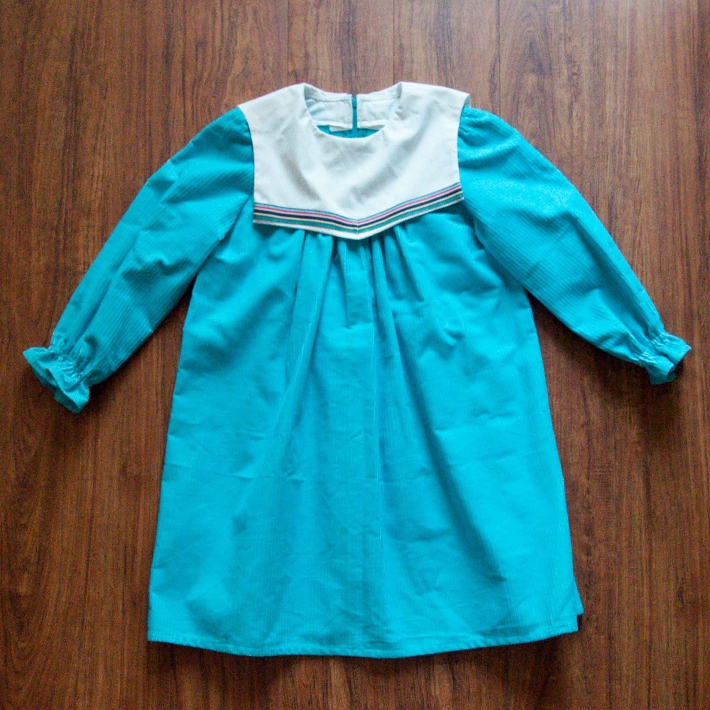 Vintage Handmade Corduroy Collared Dress